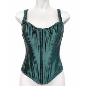 Victoria's Secret VS Full Drawstring Bustier Corset Green Sz M